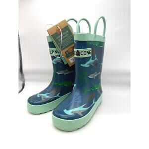 Lone Cone Kids Shark Print Rain Boots Toddler size 7